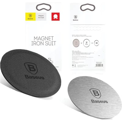Baseus Metalen Plaatje voor Magnetische Houders (2-Pack) Zwart Ziver