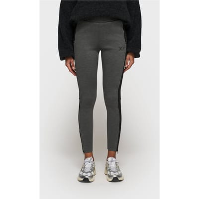 10DAYS Easy Fitted Pants Scuba Contrast Antra Melee Size: XS | Leggings Outlet | Dames | Grijs