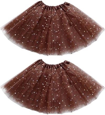 Dailygoods- Tutu Rok Gelaagd - Tutu Rokken Volwassenen - Dansrok - Pailletten Ster - 2 Stuks - Voor Meisjes 2-8 Jaar - Balletrok