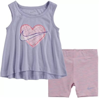 Nike Bici Tank & Space Dye Kinderset Wit - 92