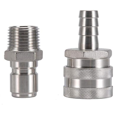 Shopcentral - Duokon Couple Homebrew - Quick Disconnect Set - 1/2" - Perfect voor Thuisbrouwers - Duurzaam en Makkelijk te Sanitizen - Geschikt...