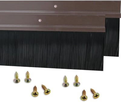 2x Borstelafdichting Deur - 1000mm Stripborstel H-Profiel Aluminium met Nylon Borstelharen