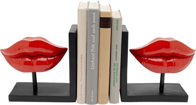 Boekensteun lippen rood (2/Set) Kare Design