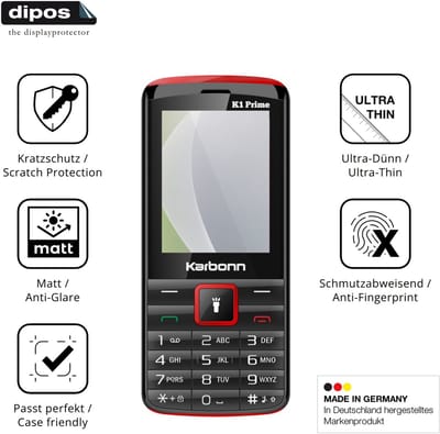 dipos – 4x Matte Beschermfolie geschikt voor Karbonn K1 Prime | Krasbestendige & antireflecterende Screenprotector Ultra-Thin