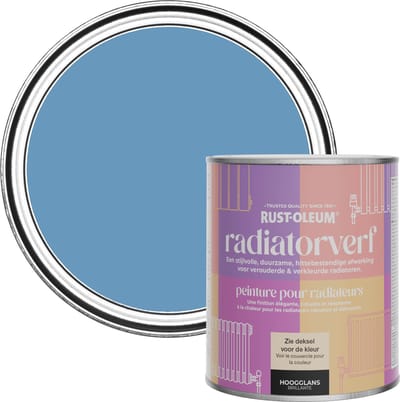 Rust-Oleum Blauw Radiatorverf Hoogglans - Korenbloemblauw 750ml