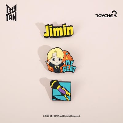 BTS (BangTan-jongens) TinyTAN Butter Rubber Pin Badge, officieel, origineel, authentiek, K-POP, idool
