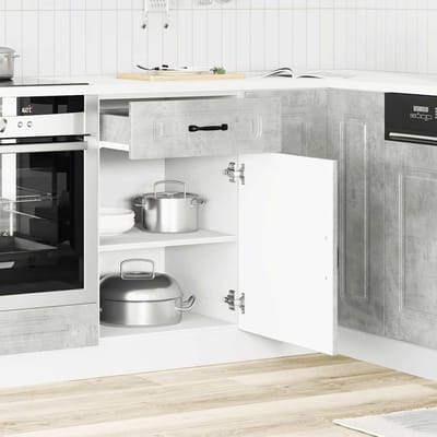 vidaXL - Onderkast - Kalmar - bewerkt - hout - betongrijs