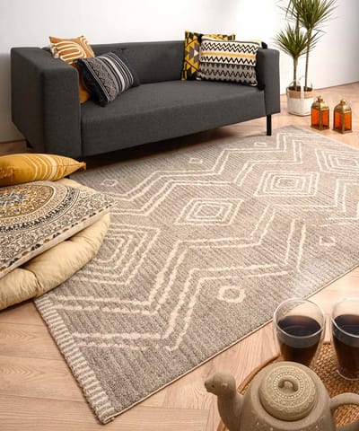 Berber vloerkleed - Beni Ouarain Bahij lichtgrijs 120x170