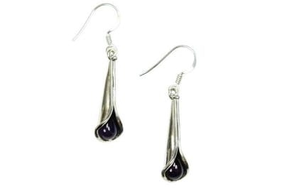 Zilveren oorbellen Amethist 925 zilver (incl. oorbel stoppers)