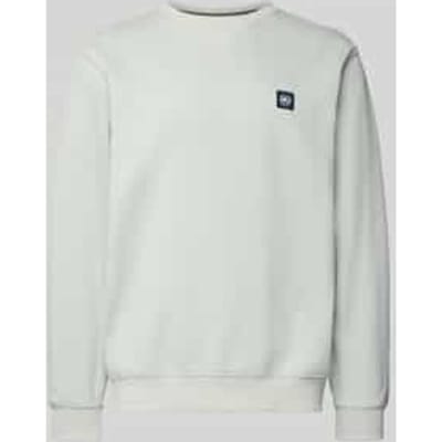 Sweatshirt met ronde hals en labelpatch