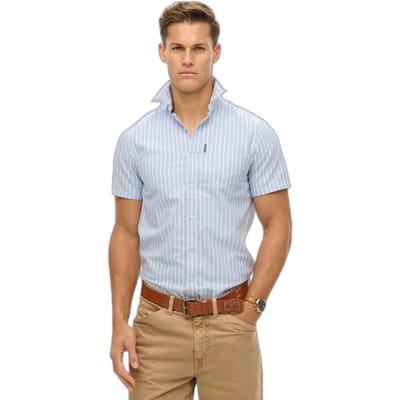 Superdry - Oxford-overhemd met korte mouwen - Heren - Shirts