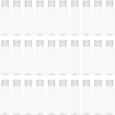 Famanu – Knijpfles set van 30, 60 ml, transparante navulbare knijpflessen voor vloeistoffen