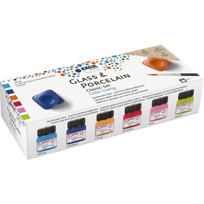 Kreul Glas- en Porseleinverf Set 6x20 ml Color Living