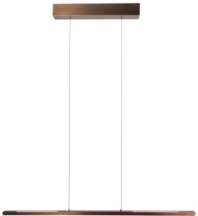 Hanglamp Bande 3994BR bronzen LED lamp 114cm breed met hoogte instelbaar systeem van Steinhauer, stijlvol en modern ontwerp in warme tint