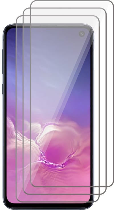 Screenprotector geschikt voor Samsung S10 - Beschermglas Screen Protector - 3 stuks