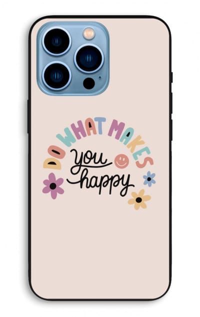 Case Company® - Hoesje geschikt voor iPhone 13 Pro Max hoesje - Happy days - Biologisch Afbreekbaar Telefoonhoesje - Bescherming alle Kanten en Schermrand