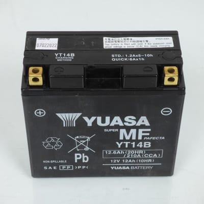 Yuasa SLA-accu voor Yamaha 1300 FJR A/AS-AE TCS GT 2013 tot 2019 YT14B SLA / 12 V 12,6 Ah nieuw