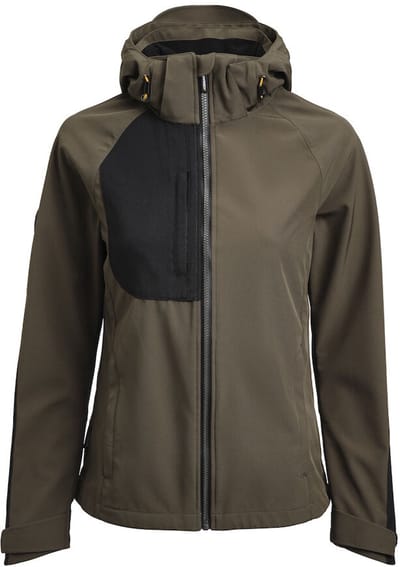 Jobman 1372 Softshell Jas Woman 65137276 - Olijfgroen/Zwart - M
