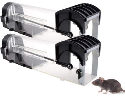 2-pack Diervriendelijke muizenval - Muizentunnel groot formaat - voor binnen en buiten - Mousetrap - Verbeterd Model - Muizen bestrijden