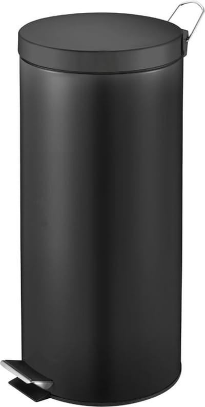 V-Part - Pedaalemmer 30 liter - Steel - zwart - Prullenbak