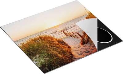 Chefcare Inductie Beschermer Voetpad in de Duinen met Zonsondergang - 60x50 cm - Afdekplaat Inductie - Kookplaat Beschermer - Inductie Mat