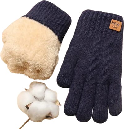 Livano Winterhandschoen - Handschoenen - Touchscreen Handschoenen - Handschoenen WInter - Winter - Fluweel - Marineblauw