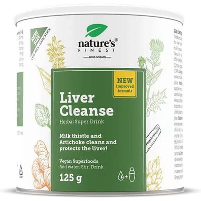 Nature's Finest Liver Cleanse Poeder 125g - 100% Natuurlijke Detox & Lever Reiniging - Lever Detoxkuur met Artisjok, Mariadistel - voor Vegan en Vegetariërs