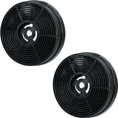 Multaparts® koolstof filter afzuigkap ø 10,8 x 2.7 cm - set a 2 stuks - | Filtercassette met actief kool om geurtjes tegen te gaan | Past o.a in Candy, Hoover, Klarstein, Rosières | Alternatief voor type TMFILT1, 10032844, 10032904, KFC6961, 35602288