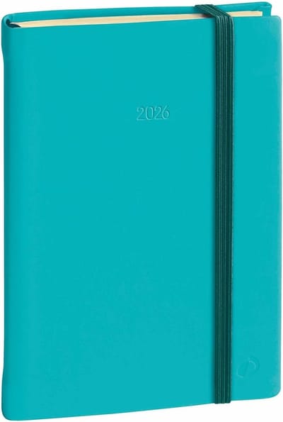 Famanu – Weekagenda 2025 meertalig 13 maanden met zijdeachtige blauwe kaft, royale schrijfruimte, duidelijke weekindeling en formaat 16 x 24 cm