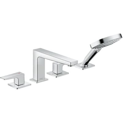 Hansgrohe Metropol 4-hole bath rim mixer with lever handle 32552000