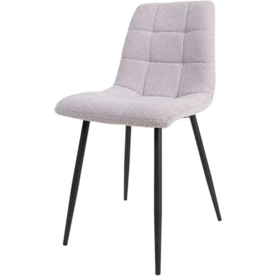 Eetkamerstoel Jenna - Bouclé - Naturel - Moderne Kuipstoel in Hotel Chique / Scandinavische Stijl