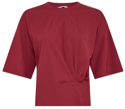 MSCH Copenhagen Mschbreanne Noriel Tee Tops & T-shirts Dames - Shirt - Bordeaux - Maat S/M