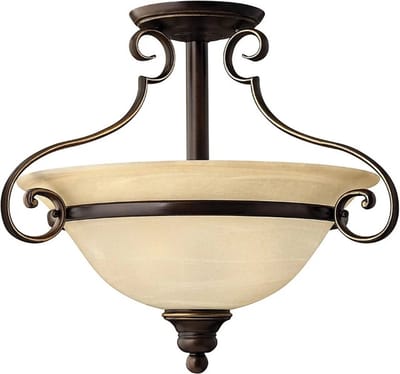 Hinkley LED Plafondlamp Cello | 2X E27 Max 60W | Dimbaar | Antique Bronze