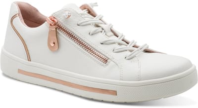 Jana Dames Sneaker - 23660-152 Wit/Rosegoud - Wijdte H - Maat 38