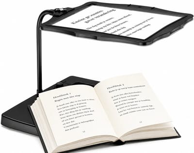 Vergrootglas 5X met LED Verlichting - Oplaadbare Leesloep met Standaard - Flexibele Hals - Leeslamp, Werk- en Bureaulamp - 50 LEDs