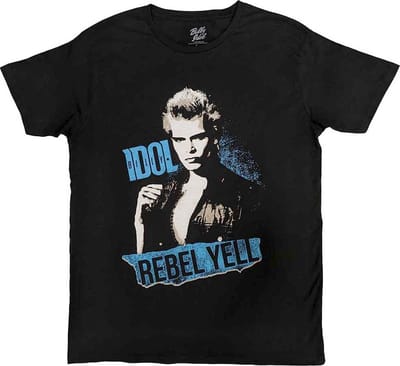 Billy Idol - Rebel Yell Blue Heren T-shirt - M - Zwart