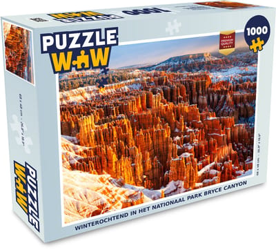 Puzzel Winterochtend in het Nationaal park Bryce Canyon - Legpuzzel - Puzzel 1000 stukjes volwassenen