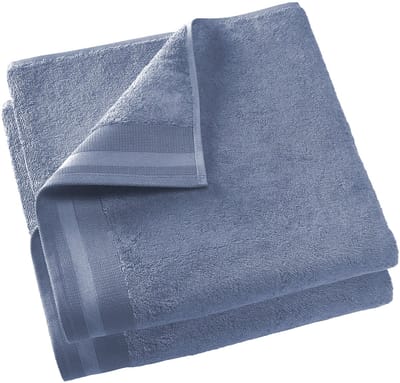 De Witte Lietaer Badlaken Contessa, Stone Blue - 70 x 140 cm - 2 stuks - Katoen