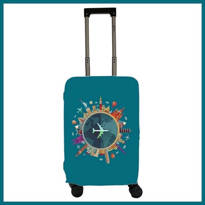 Castillo Willow M - Herbruikbare Elastische Kofferhoes - Reiskofferhoes - Koffer Beschermhoes - Turquoise M