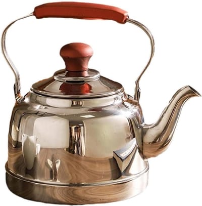 Waterkoker Met Fluitje - Theepot Kookpan - Drankjes Bereiden - Inclusief Theefilter - 1 Liter - Zilver