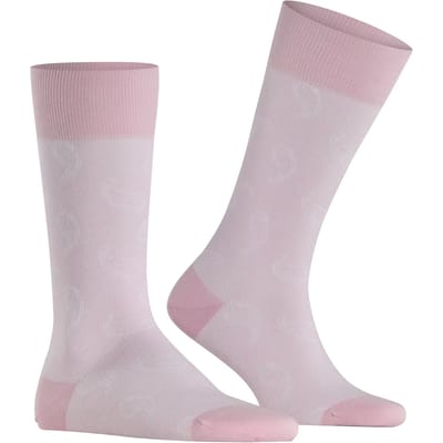 Burlington Paisley gedessineerd katoen sokken heren roze - maat 40-46