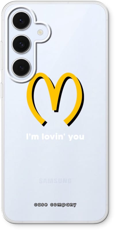Case Company® - Hoesje geschikt voor Samsung Galaxy S24 FE hoesje - I'm lovin' you - Soft Cover Telefoonhoesje - Bescherming aan alle Kanten en Schermrand