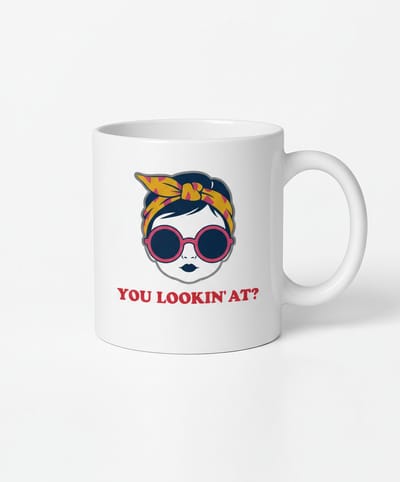You Lookin' At?" Mok - Unieke Koffiemok met Attitude