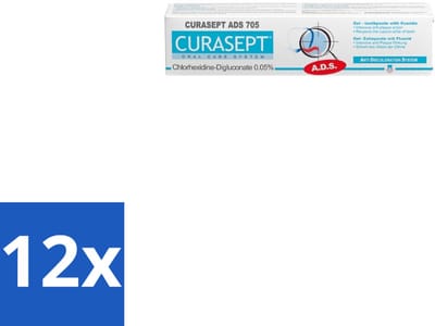 12 x Curasept Gel-Tandpasta 0,05% CHX 75 ml - Tandpasta - Antibacteriële Tandpasta - Chloorhexidine - Tandvleesbescherming - Plaquevoorkomend
