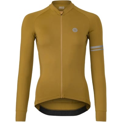 AGU Solid Fietsshirt Lange Mouwen Performance Dames - Bruin - XS