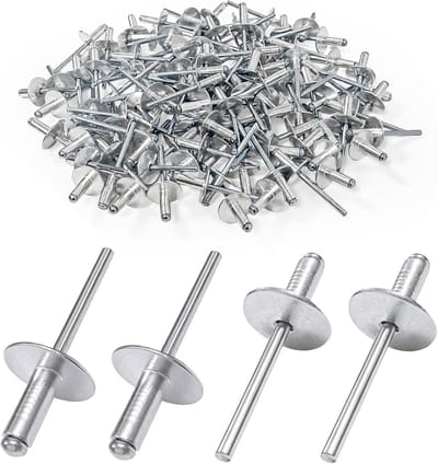 120x Koepelkop Popklinknagels Zilver Blindklinknagels 4.8x16mm