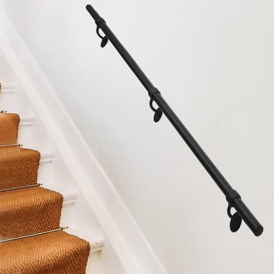 Trapleuning Binnen - Veranda Railing - Veilig Traplopen - Sterk Aluminium - 244 Meter - Zwart
