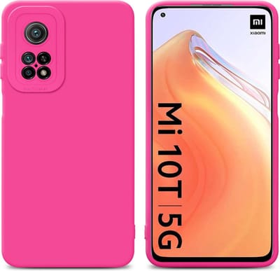 Cadorabo Hoesje geschikt voor Xiaomi Mi 10T / Mi 10T PRO in FLUID HOTPINK - Beschermhoes gemaakt van flexibel TPU silicone Cover Fluid Case