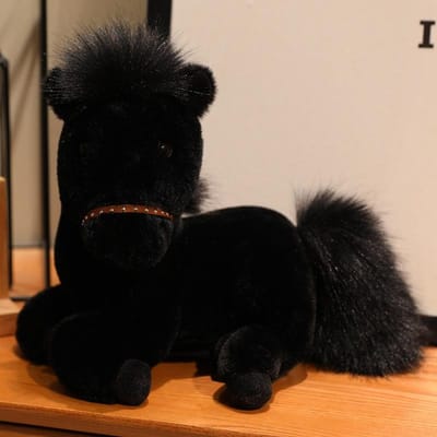 Nouvelle poupée en peluche cheval de simulation poupée poney auspicieuse jouet en peluche cadeau du Nouvel An pour l'Année du Cheval 45cm0.45kg