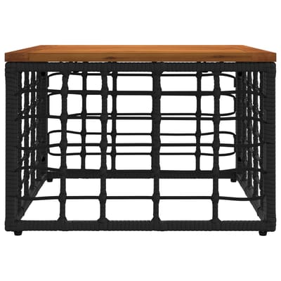 vidaXL Tuinstafel Zwart en natuurlijk 55 x 55 x 37 cm